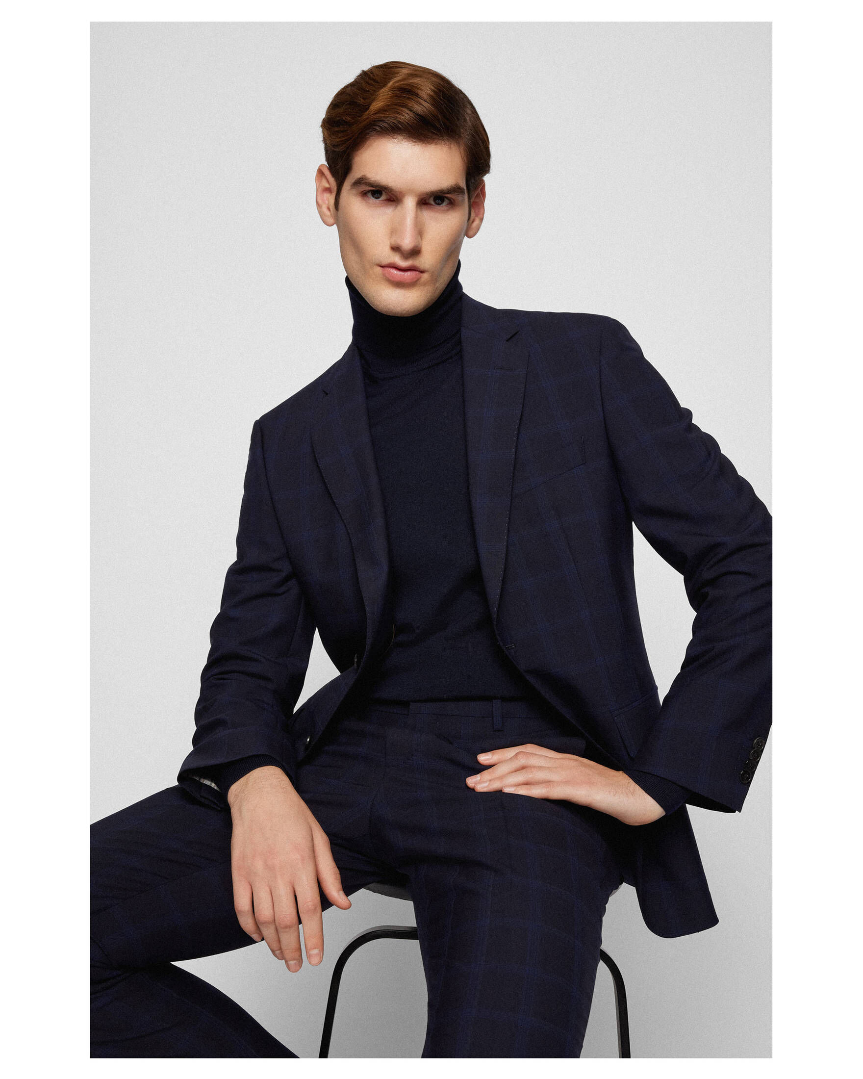 BOSS| Herren Rollkragenpullover MUSSO-P aus Wolle