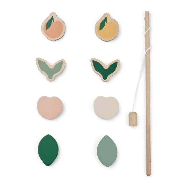 Liewood Jeu de pêche à la ligne Sebastian en bois | Rose pêche