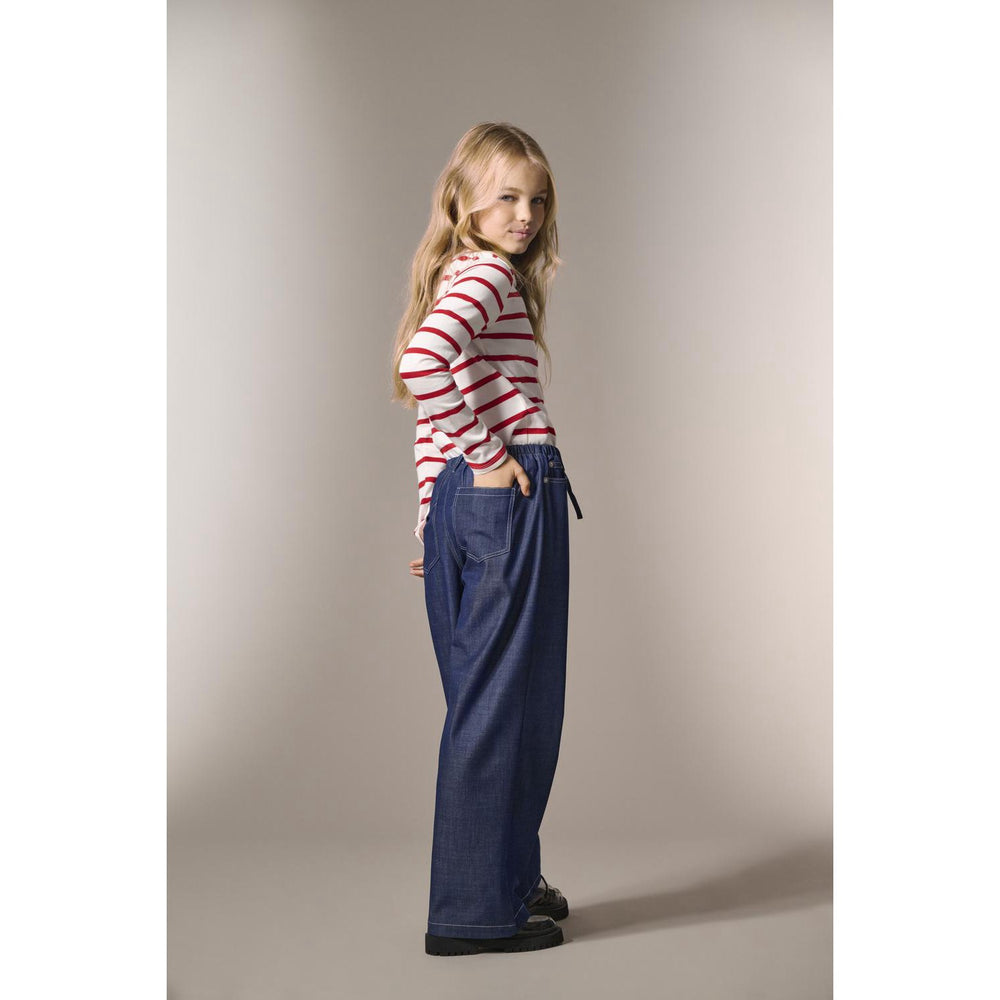 Køb kids ONLY Naval Academy Contrast Stitches Kogjina Mw Wide Stitch Bukser Cp Pnt
