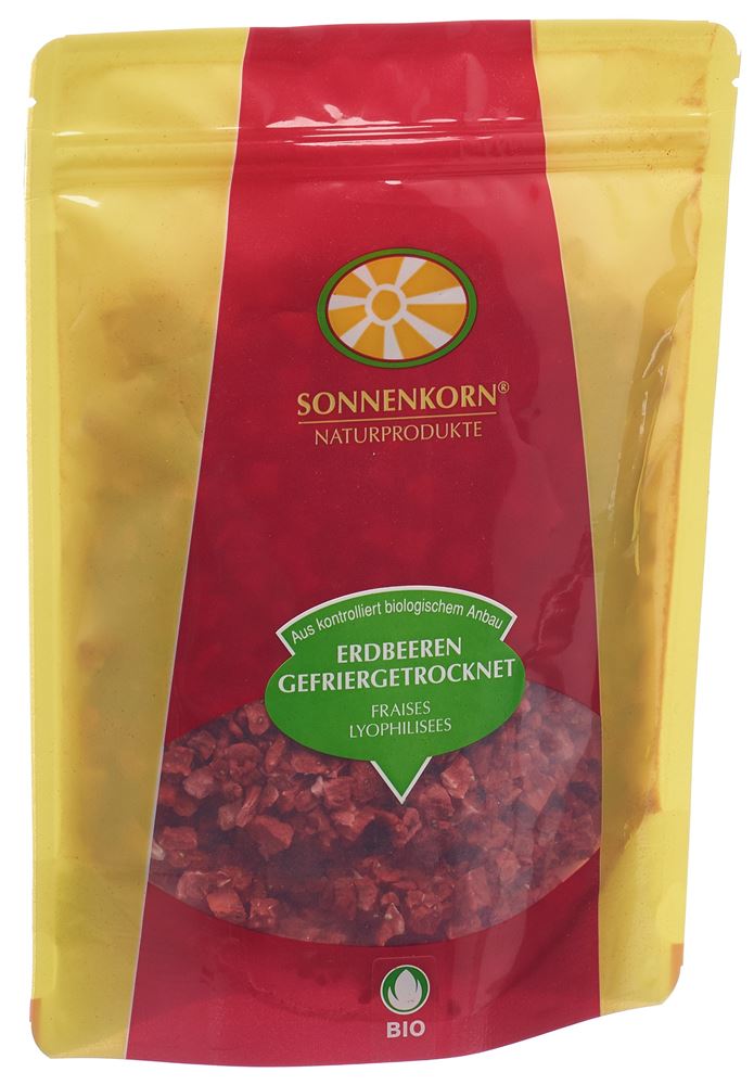 SONNENKORN Erdbeeren gefriergetrocknet Bio Knospe 40 g