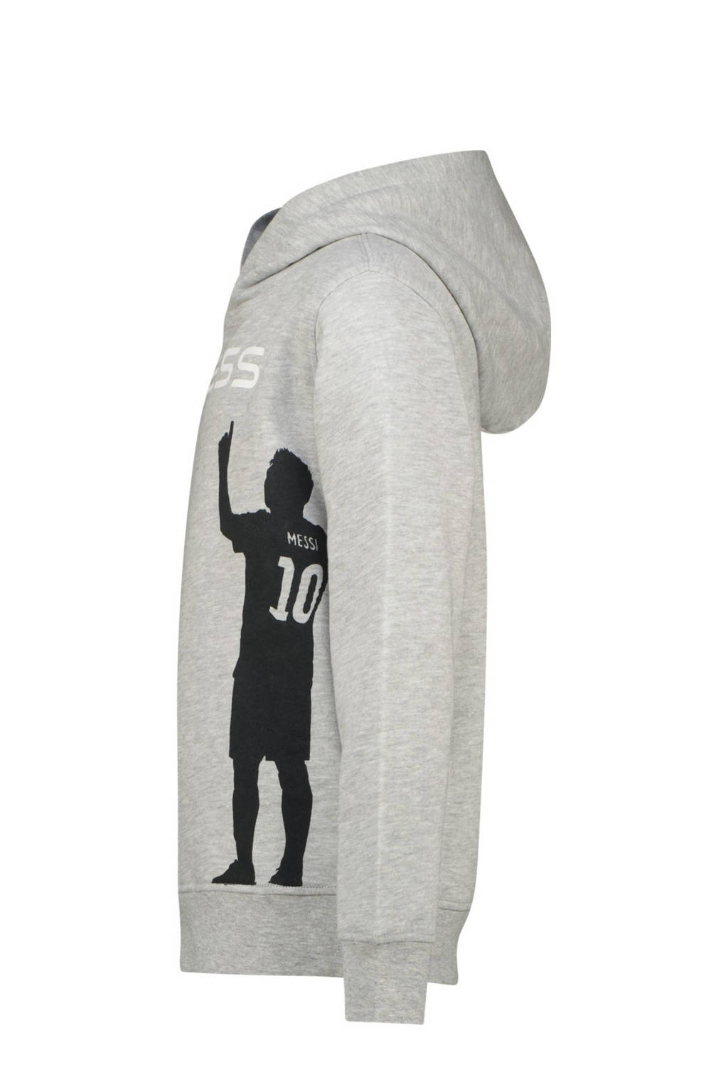 Messi hoodie Silhouette met printopdruk grijs melange