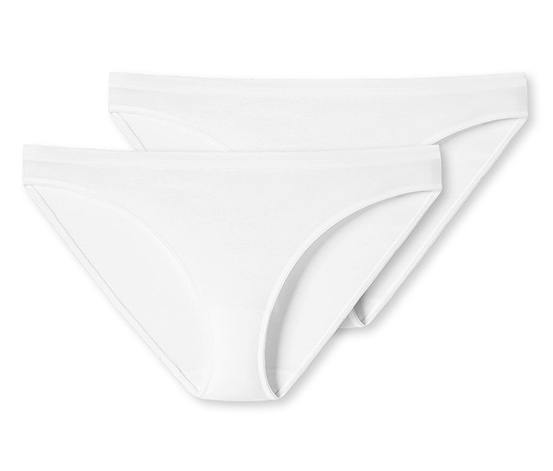2 SCHIESSER Minislips mit Bio-Baumwolle, weiß