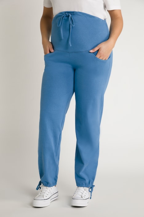 Bellieva-Sweatpants, extrabreiter Bund, Biobaumwolle