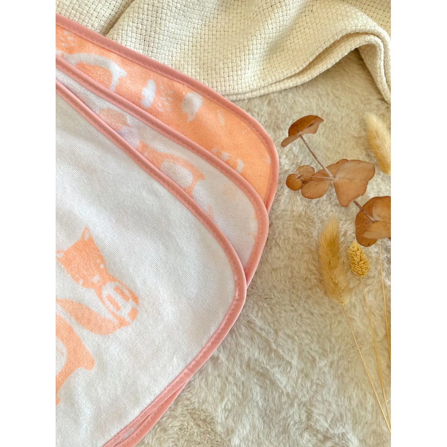 kindsgard Klettlätzchen happaklat 3er-Pack rosa