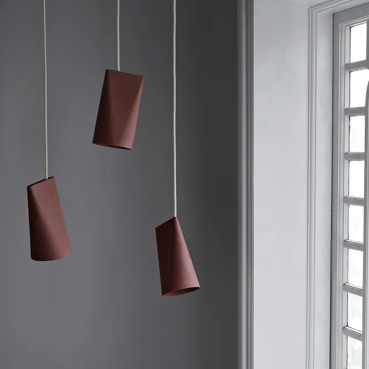 Moebe - Ceramic Pendelleuchte, Narrow, hellgrau