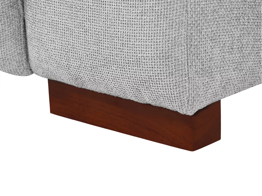 Canapé d'angle gauche relax électrique en tissu gris clair MOLPICA