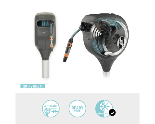 GARDENA RollUp M tuinslangbox inclusief 20 m slang, 360° draaibaar en RollControl-technologie