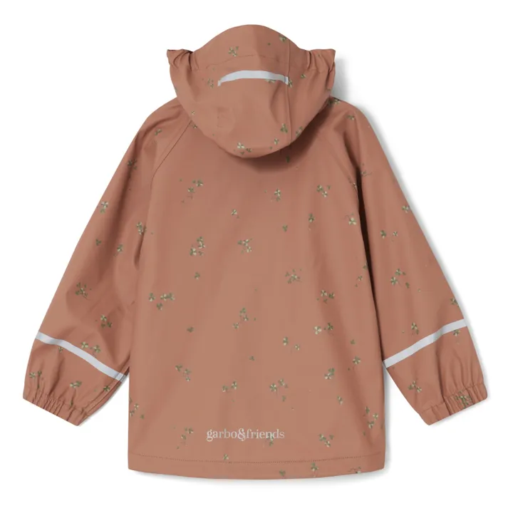 garbo&friends Veste Imperméable Fleurie | Terracotta