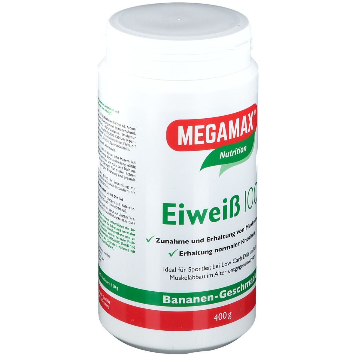 MEGAMAX® Nutrition Eiweiß 100 Bananen-Geschmack
