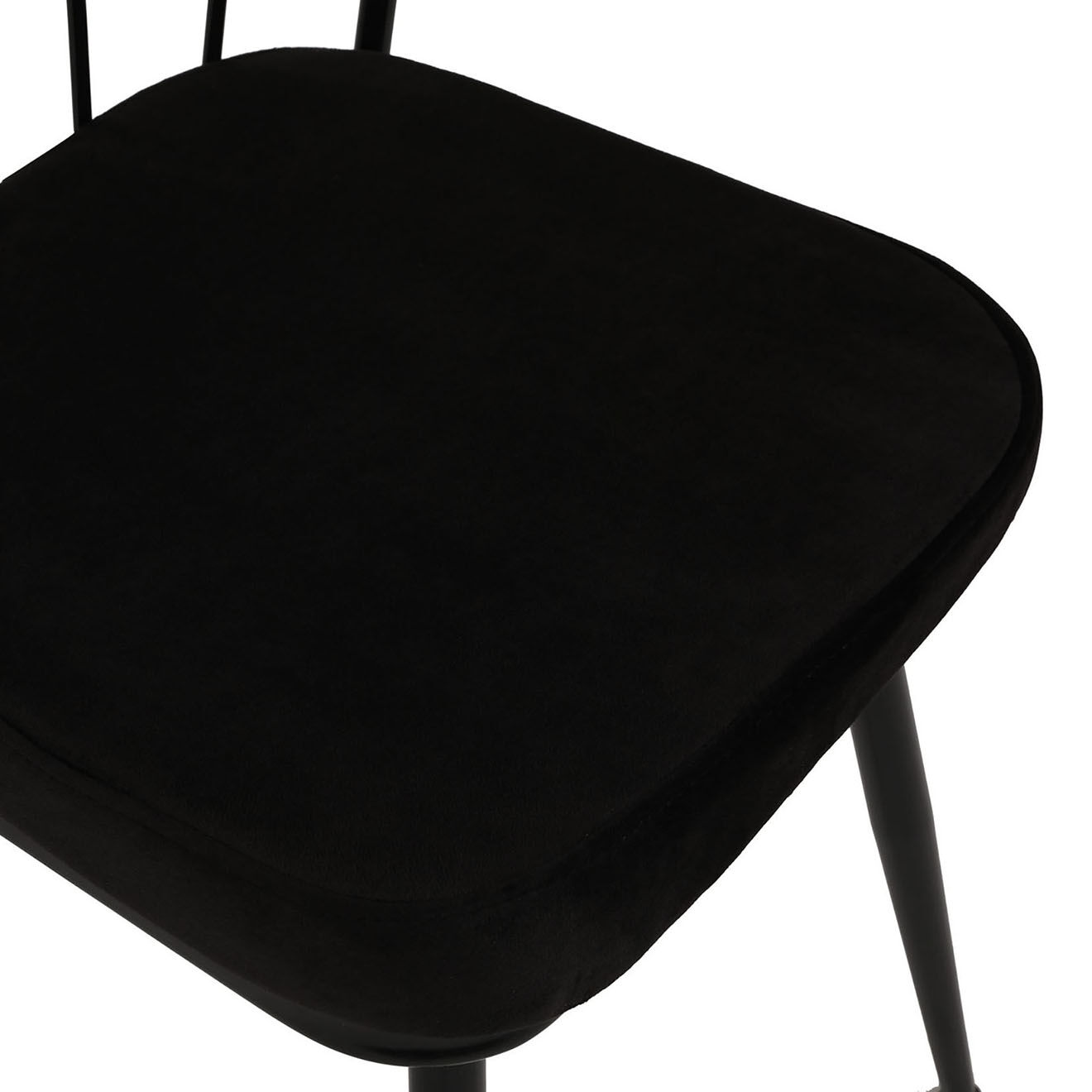 Homitis 4 Chaises Yildiz noires - 43x82x42 cm