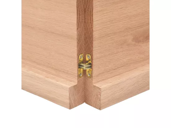 Comptoir de salle de bain marron 180x50x(2-4) cm bois traité