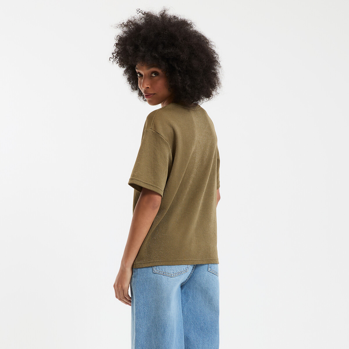 COLEÇÃO LA REDOUTE<br>Camiseta com gola redonda e mangas curtas