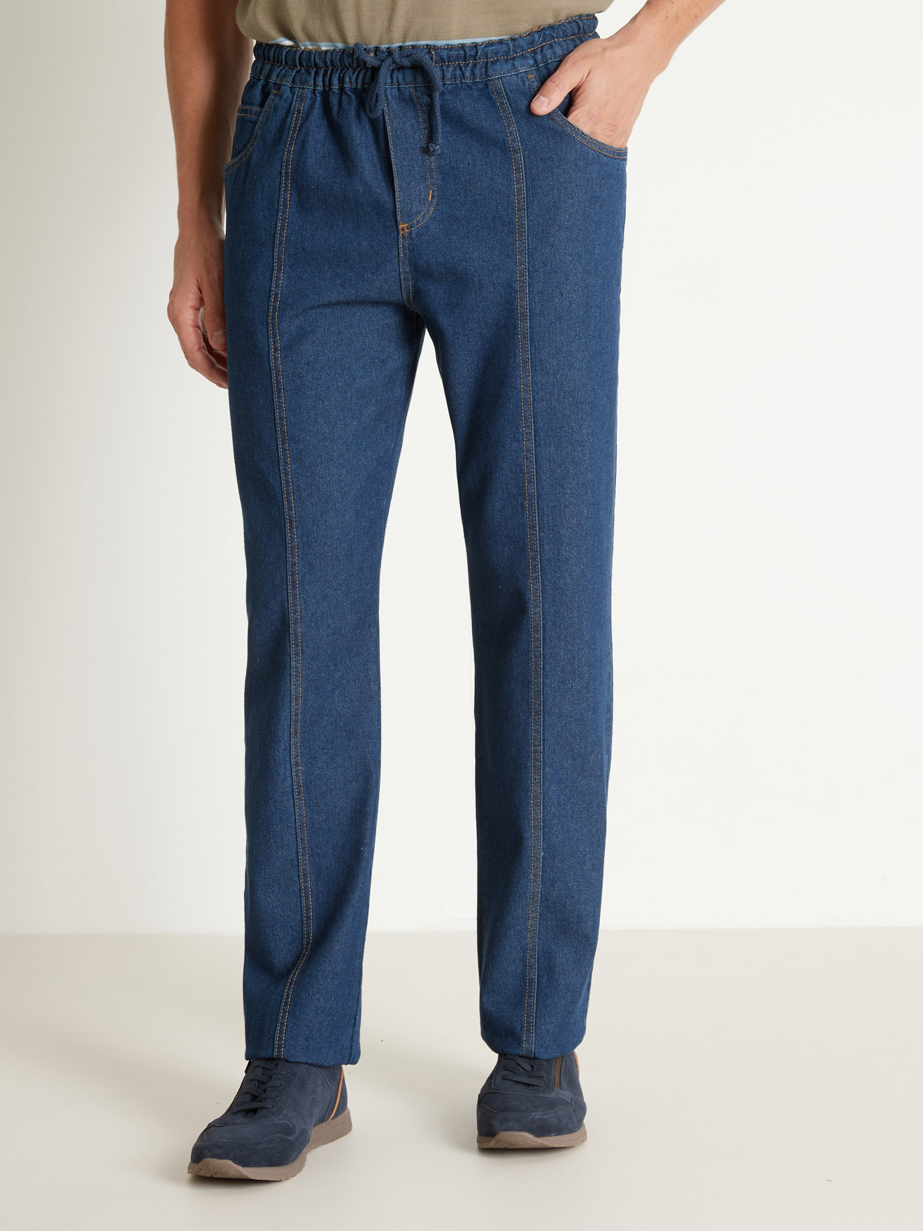 Pantalon 5 poches denim léger