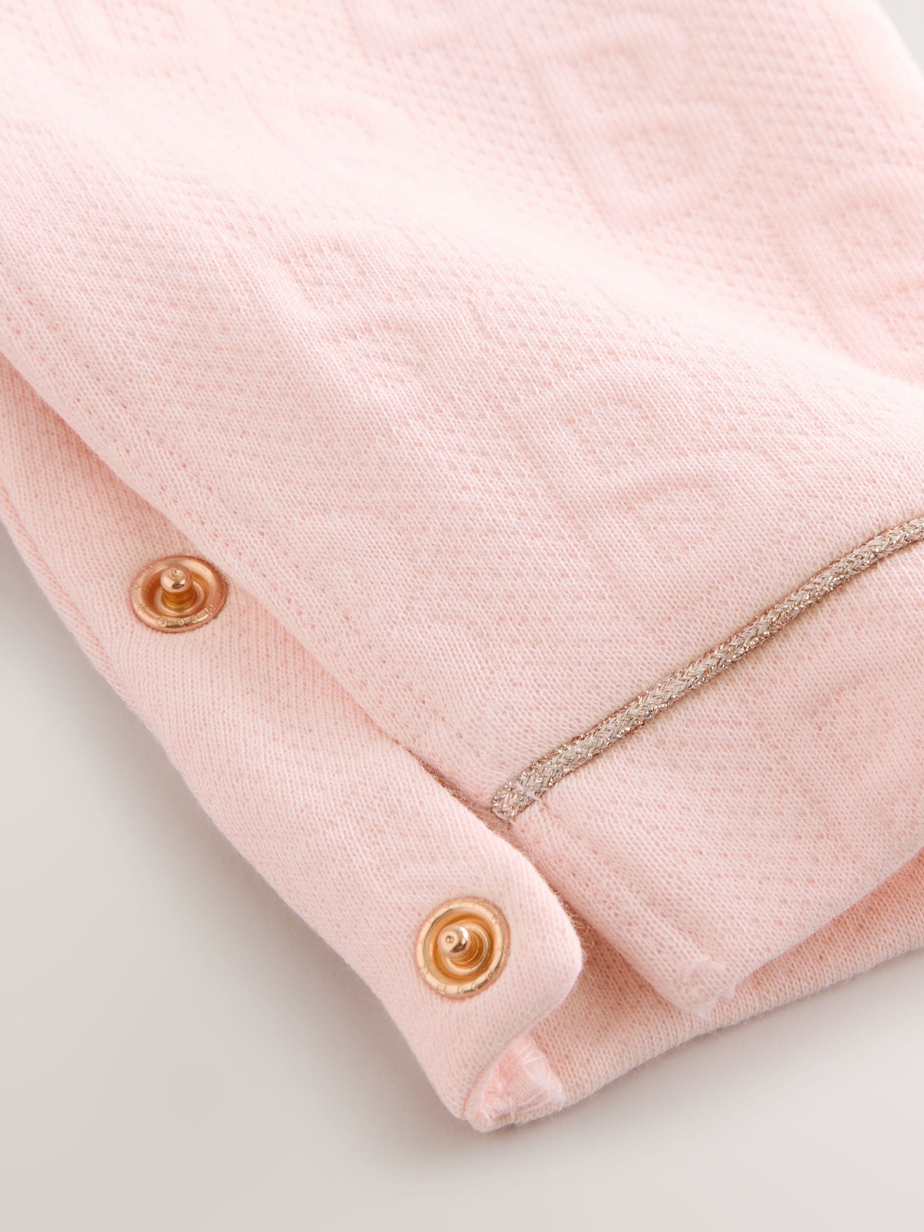 Baker by Ted Baker Pink Jacquard Bow Dungarees & T-Shirt Set