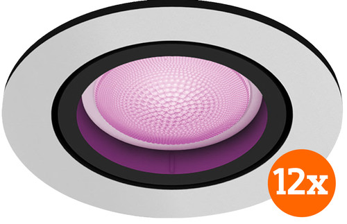 Philips Hue Centura inbouwspot White and Color - rond - Aluminium - 12-pack