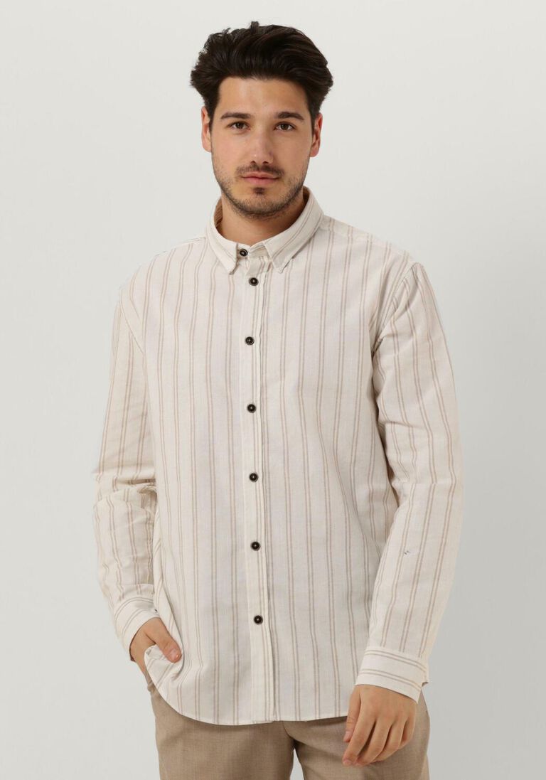 ANERKJENDT gebroken wit anerkjendt casual overhemd akleif l/s double stripe