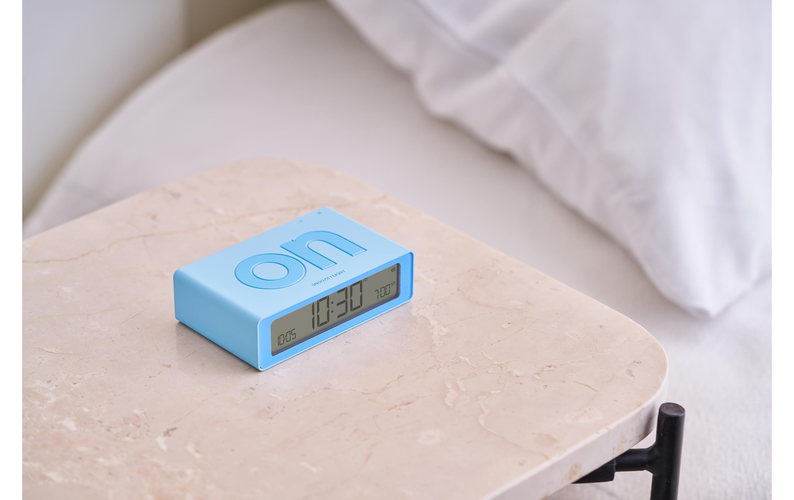 Digitalwecker Flip Mini HellblauMini LCD-Wecker mit Umkehrfunktion (On/Off)
