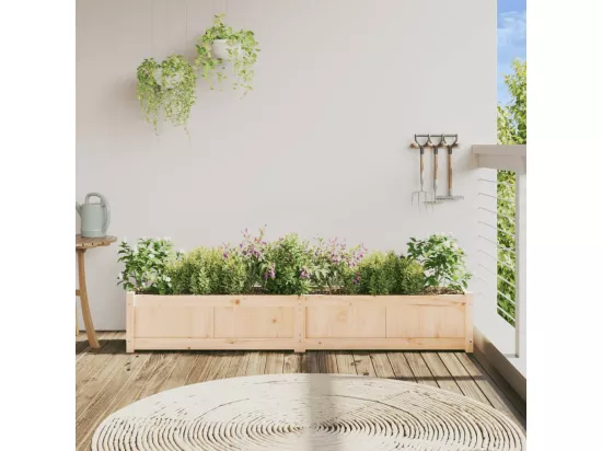 Jardinière 180x31x31 cm bois de pin massif