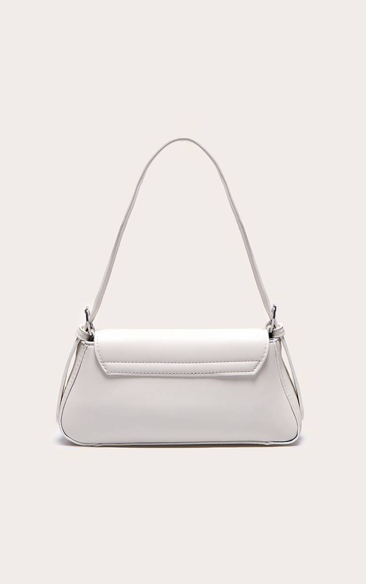 Blanc Sac À Bandoulière Simple Trapèze