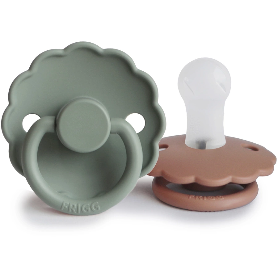 FRIGG Schnuller Daisy Silikon, Lily PadRose Gold 0-6 Monate