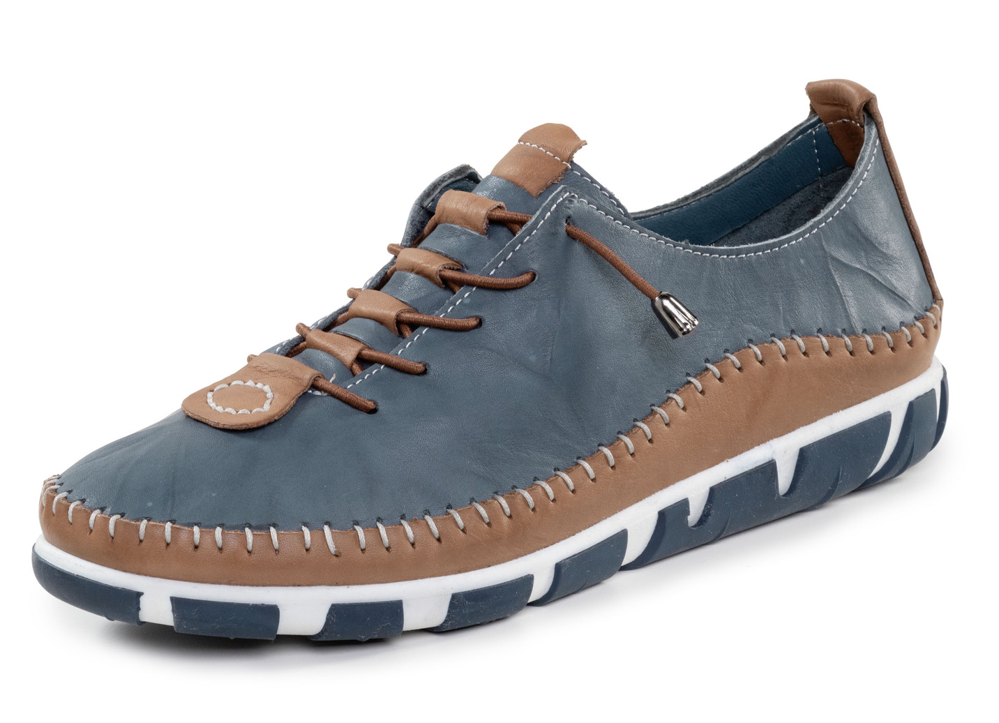 Gemini Schnürschuh mit dezenter Knitter-Struktur
