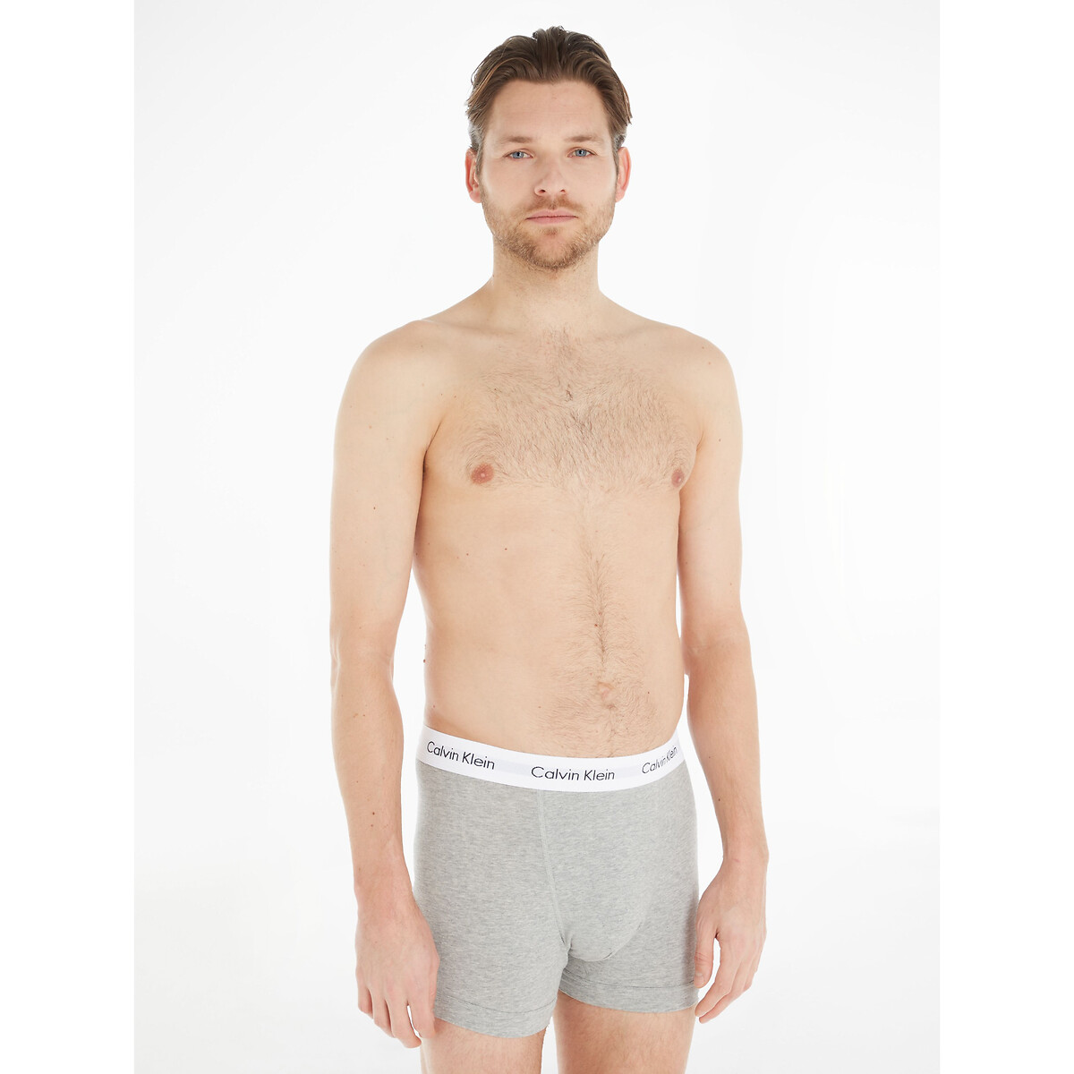 CALVIN KLEIN ROUPA ÍNTIMA<br>Conjunto de 3 cuecas boxer em algodão elástico