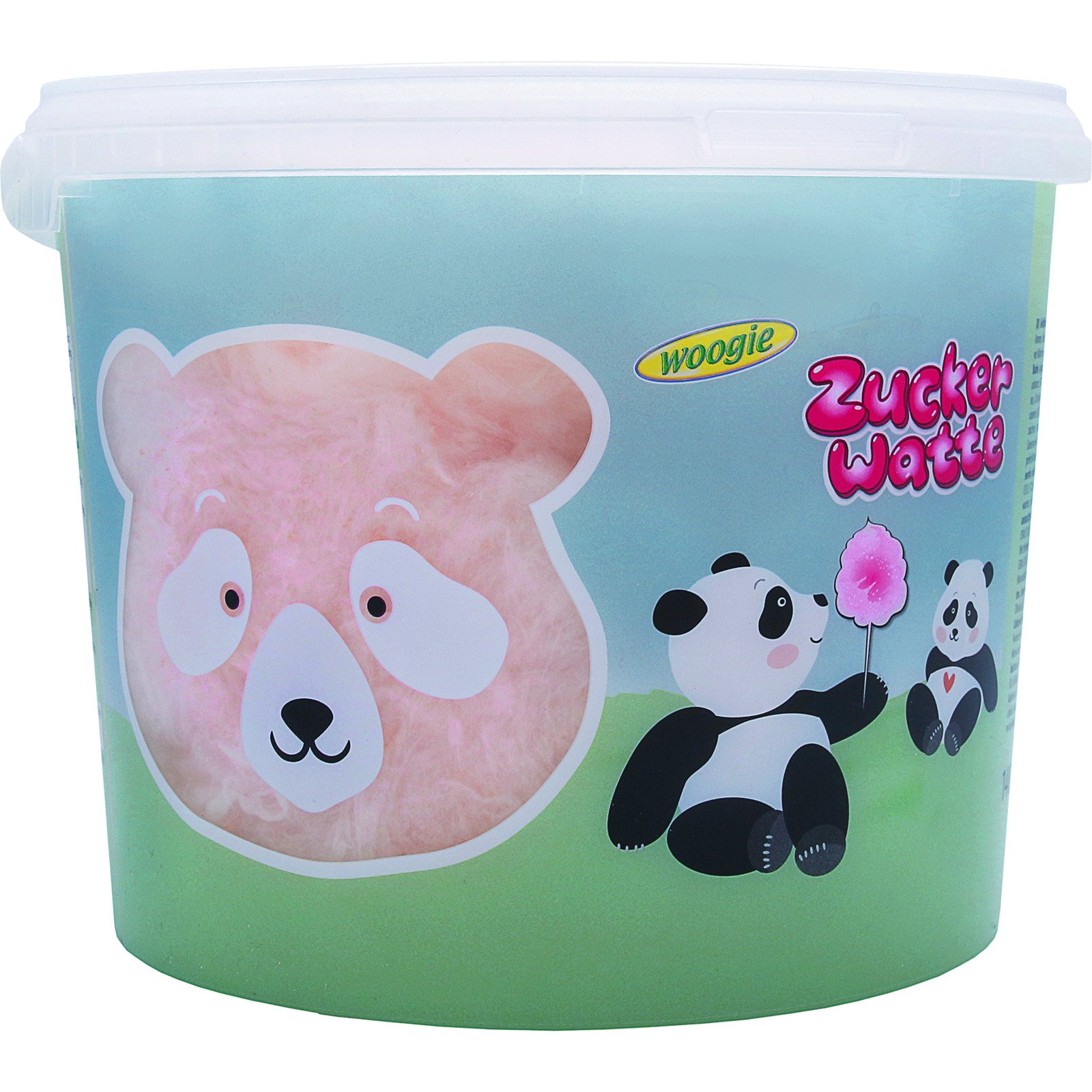 Woogie Panda Zuckerwatte Eimer 140g