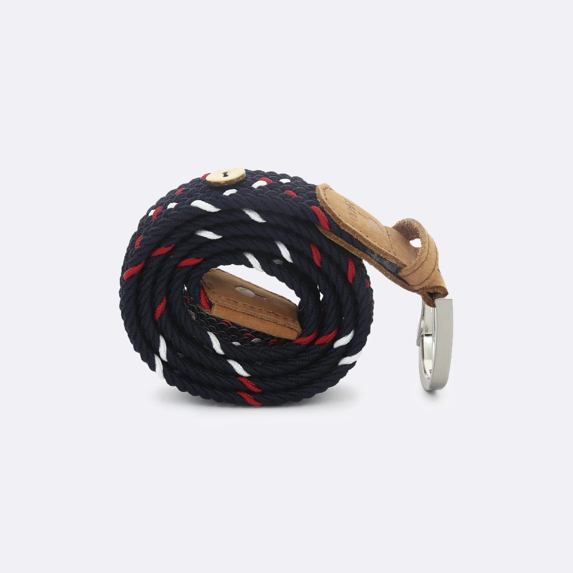 Ceinture bleu, blanc et rouge polyester et élasthanne - modèle Belt