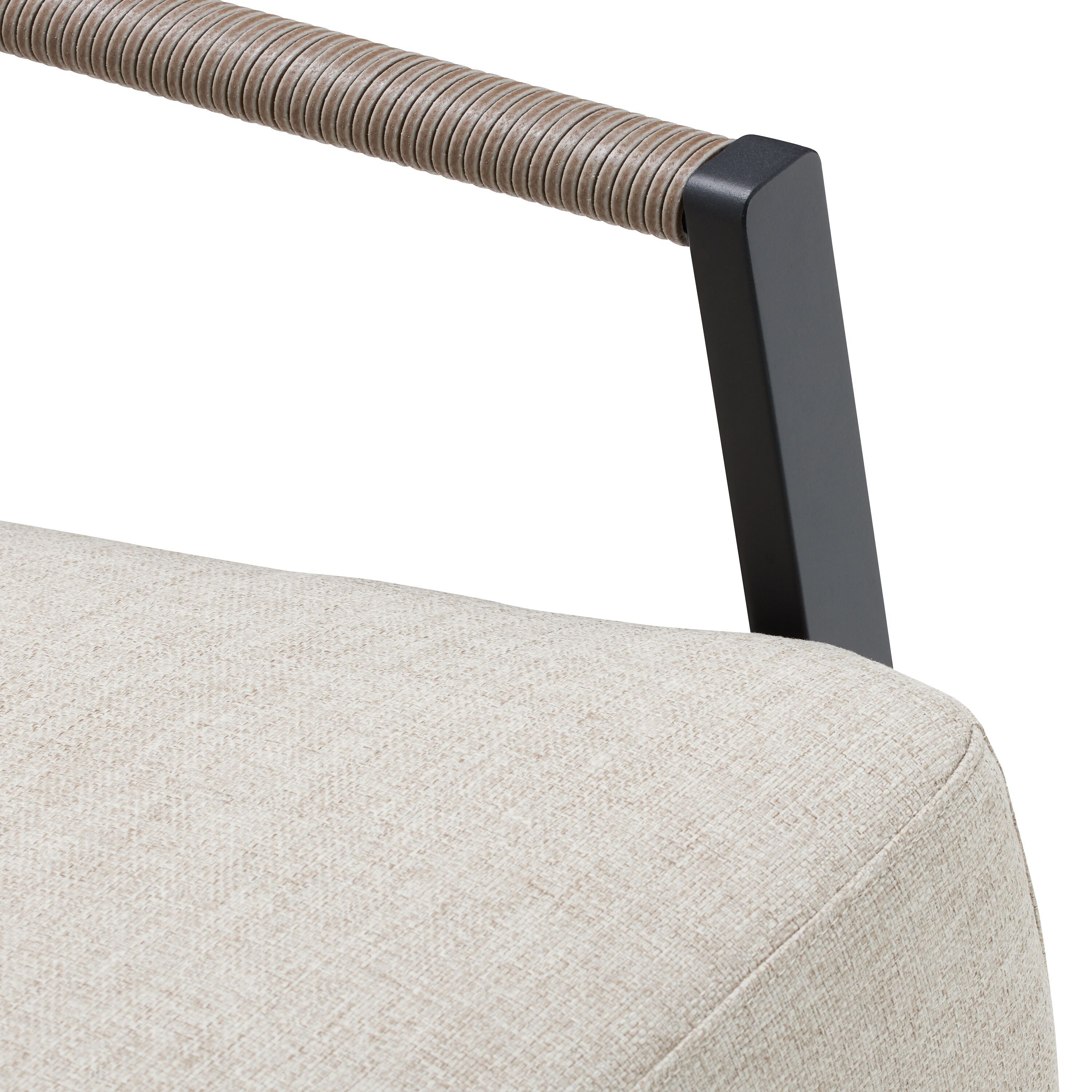 LAZARETO II Lounge Sessel_beige/schwarz - Beige / B: 79.0 cm x T: 98.0 cm x H: 78.0 cm