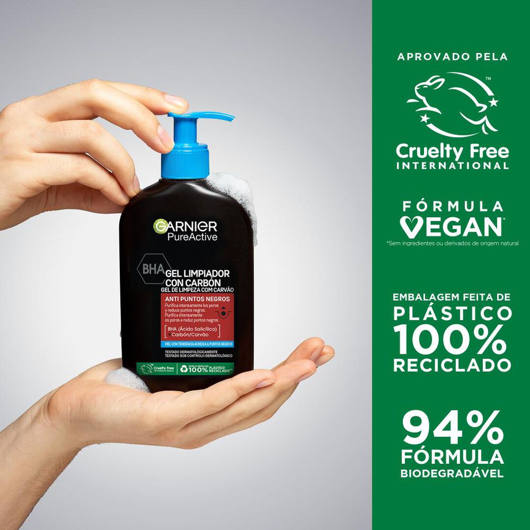 GARNIER  Pure Active Gel de Limpeza com Carvão - 250ml