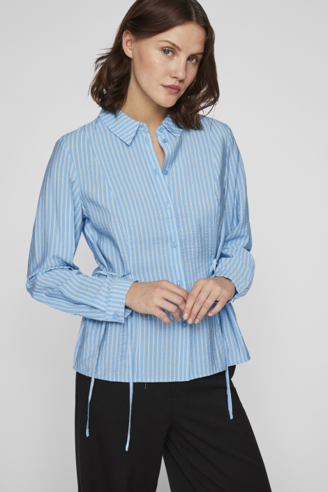 Vila blauwe dames blouse