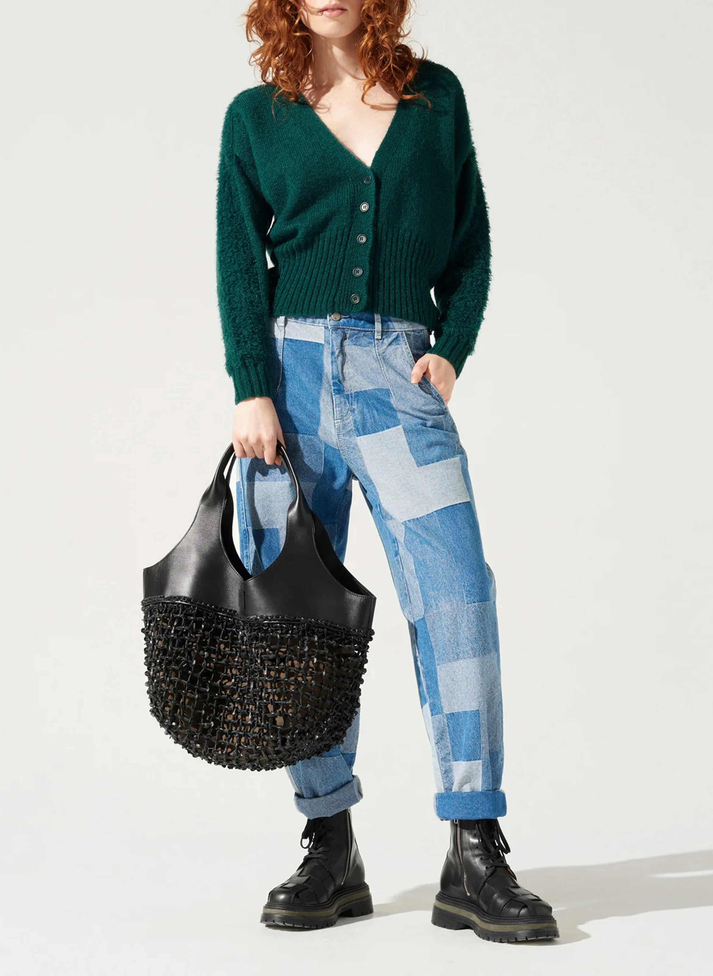 Cardigan boutonné| Vert