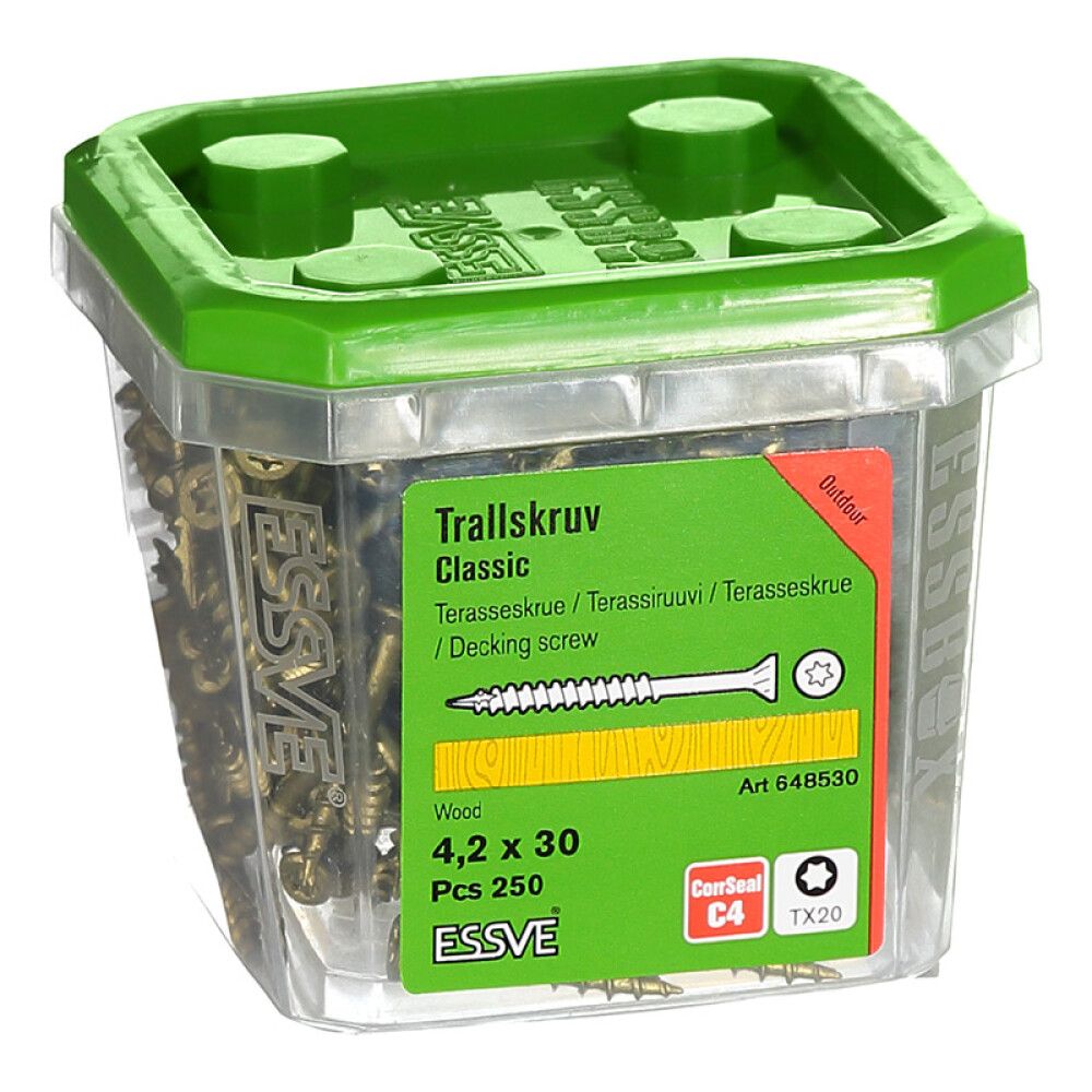 TERRASSESKRUE ESSVE 4,2X30MM 250STK/PK
