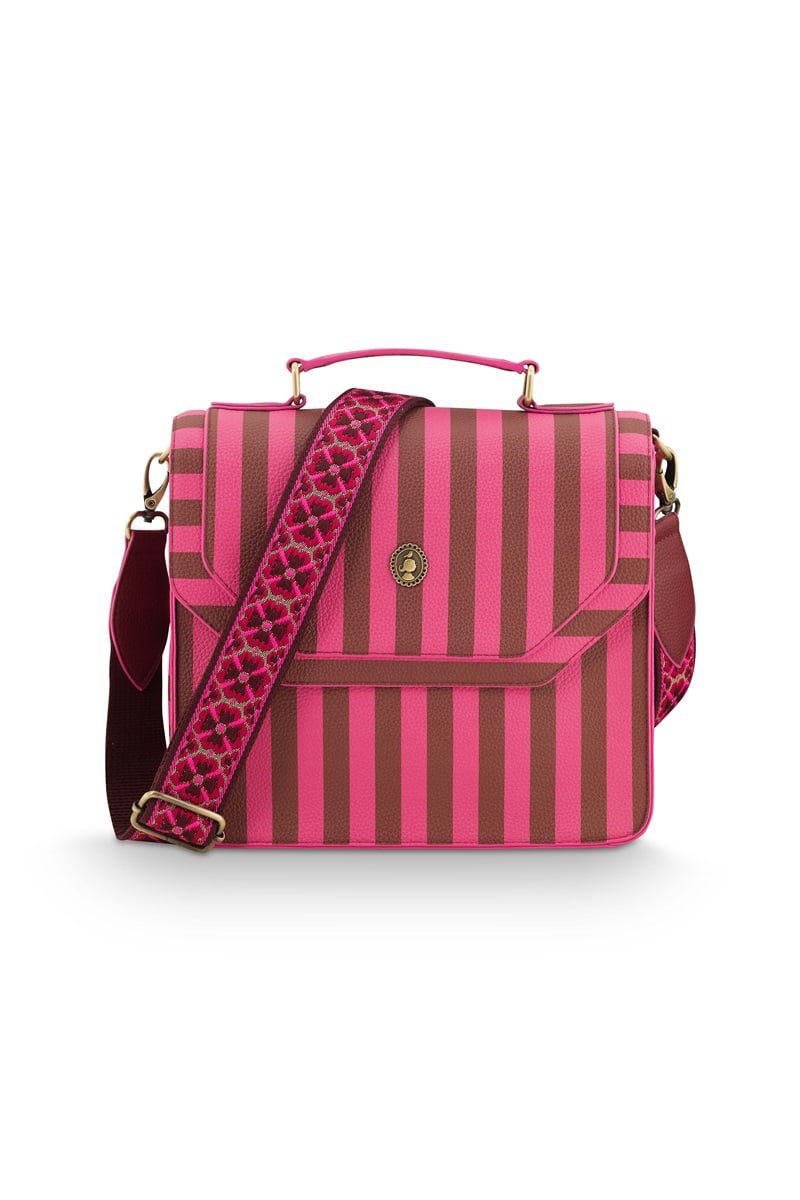 Pip Studio Frances Cross Body Bag Medium Stripe Pink