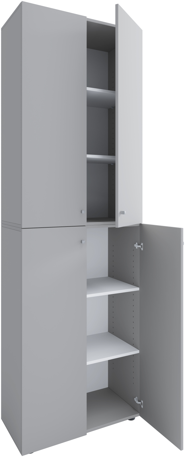 Schuhschrank LONA XL - grau - 6 Fächer