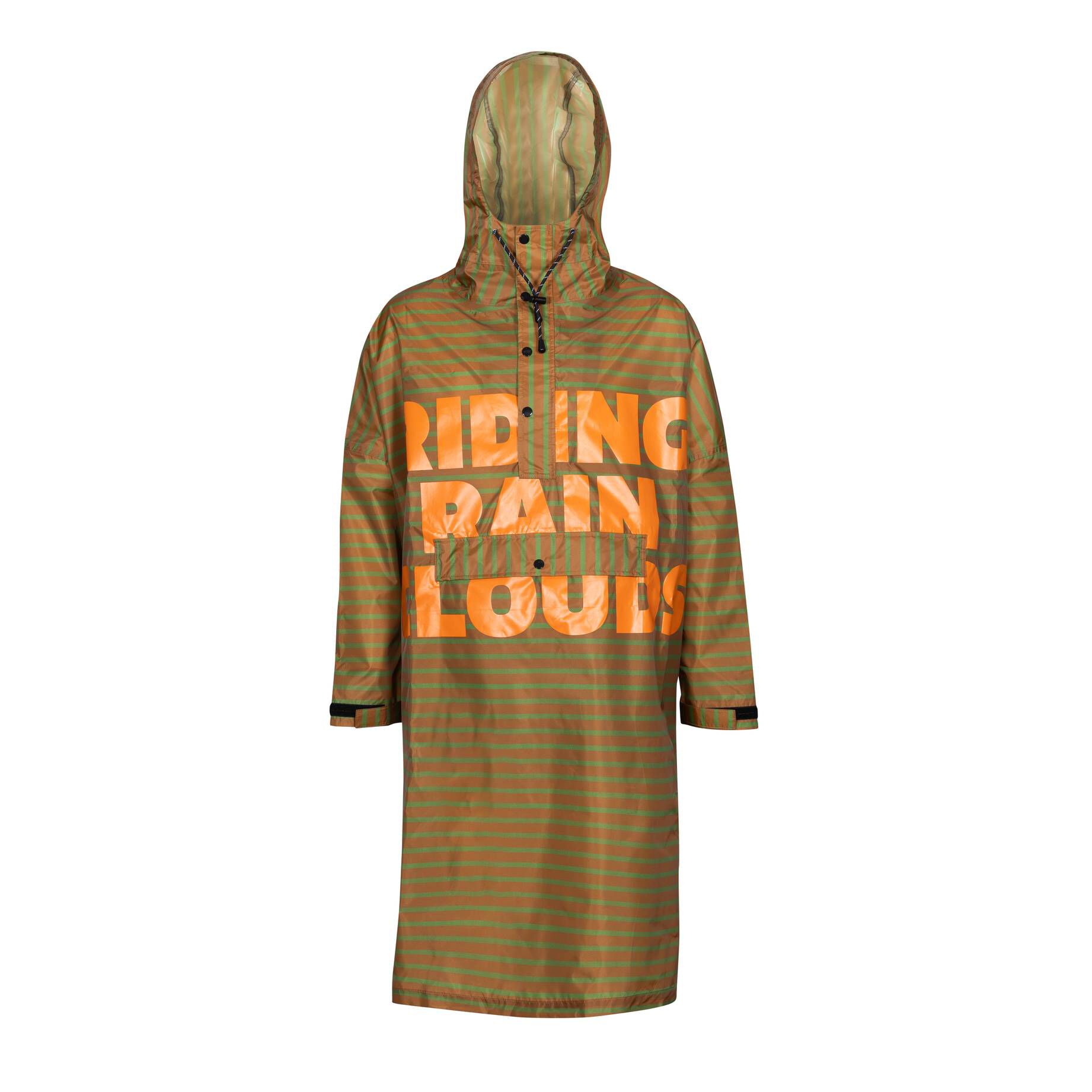 RAINKISS| Damen Regenponcho BRETON BROWN FREEN TEXT