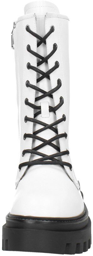 Calvin Klein Flatform Mid Lace Up Boot wit