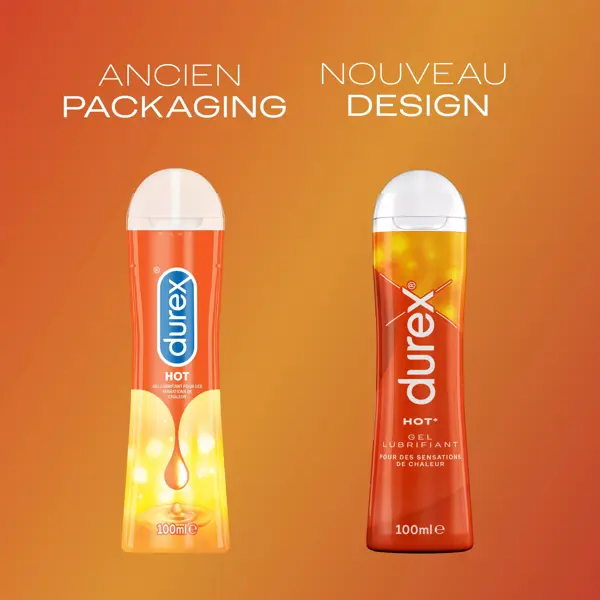 Gel Lubrificante Durex Hot - Efeito Aquecedor - Lubrificante à Base de Água - 100ml