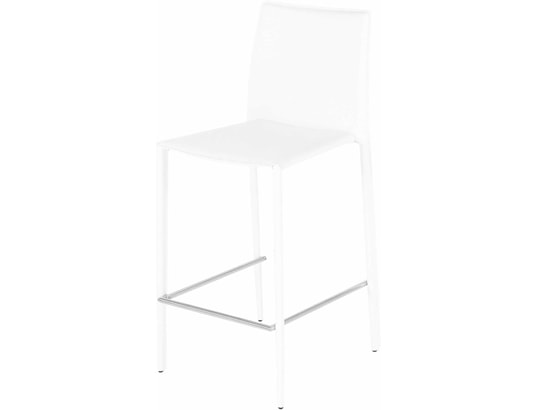 CONCEPT1 - Tabouret de bar Lot de 2 T. Boreal blanc synderme
