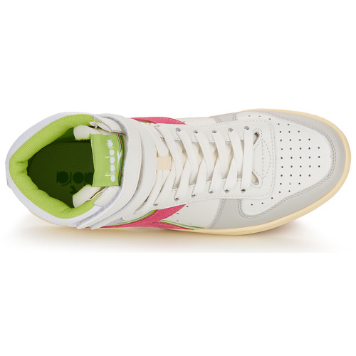 Diadora - MAGIC BASKET MID - Blanc / Gris / Rose