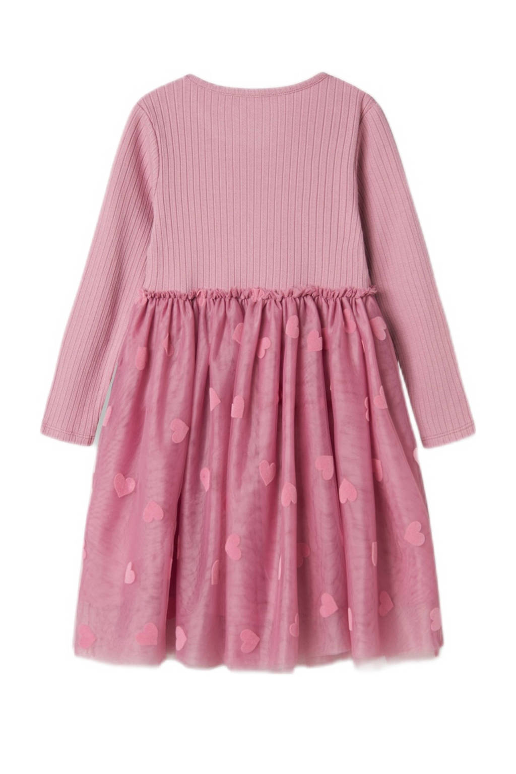 NAME IT jurk NMFNAJAS met hartjes roze