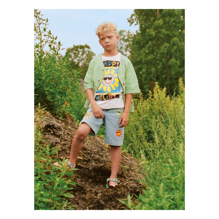 Stella McCartney Kids Short Soleil en Jean | Bleu