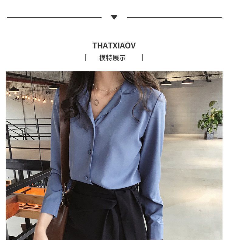 Bamela - Blouse met lange mouwen en kraag