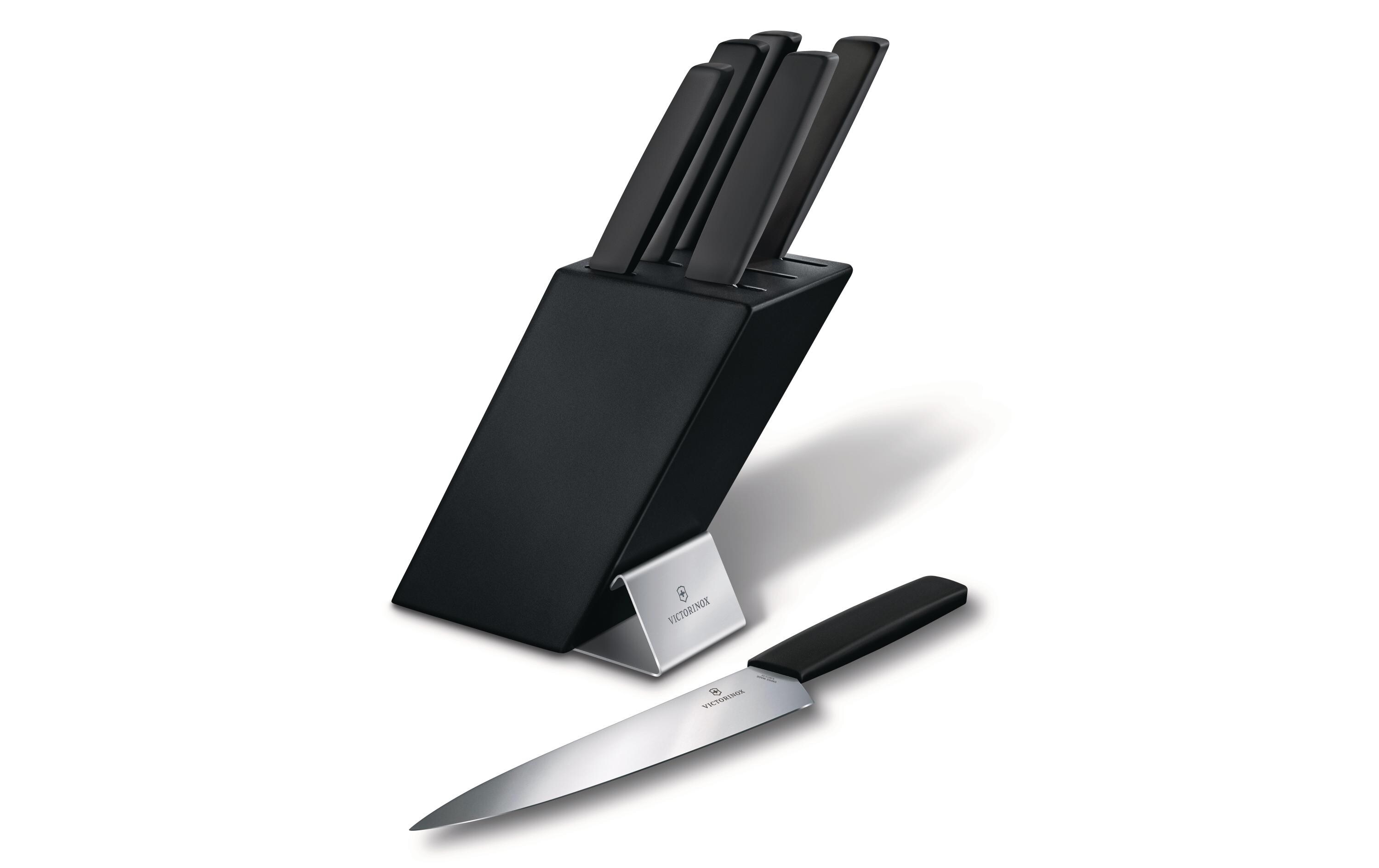 Messerblock Swiss Modern Schwarz<br>Messerblock mit Messern