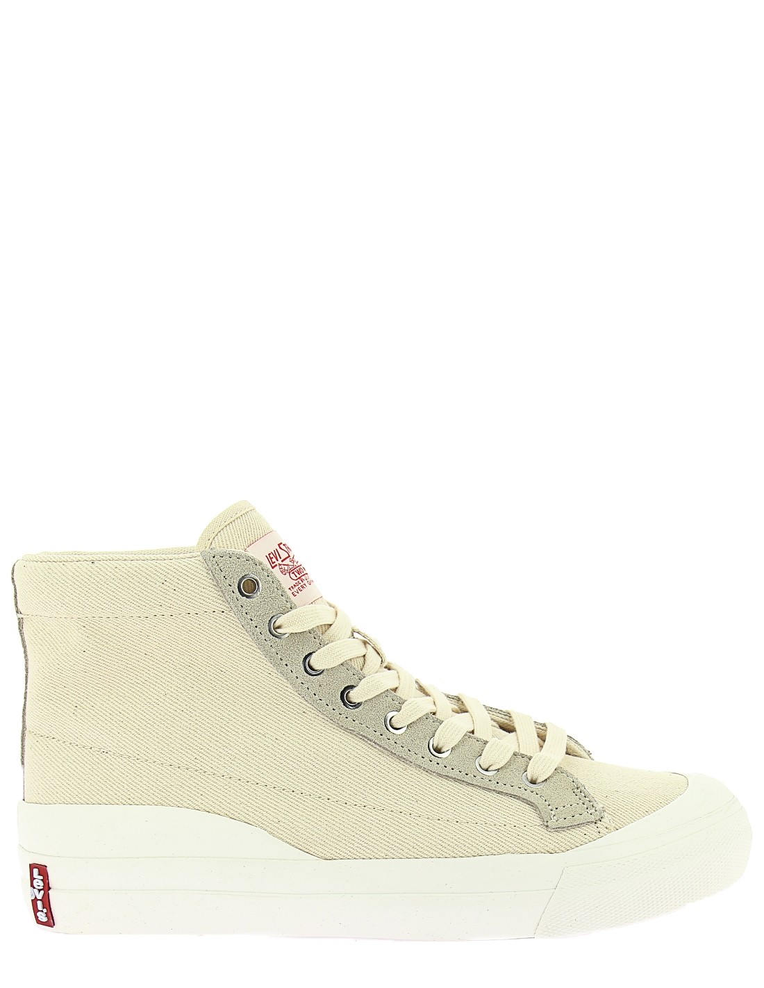 levi's baskets de ville montante homme ls1 high beige/blanc