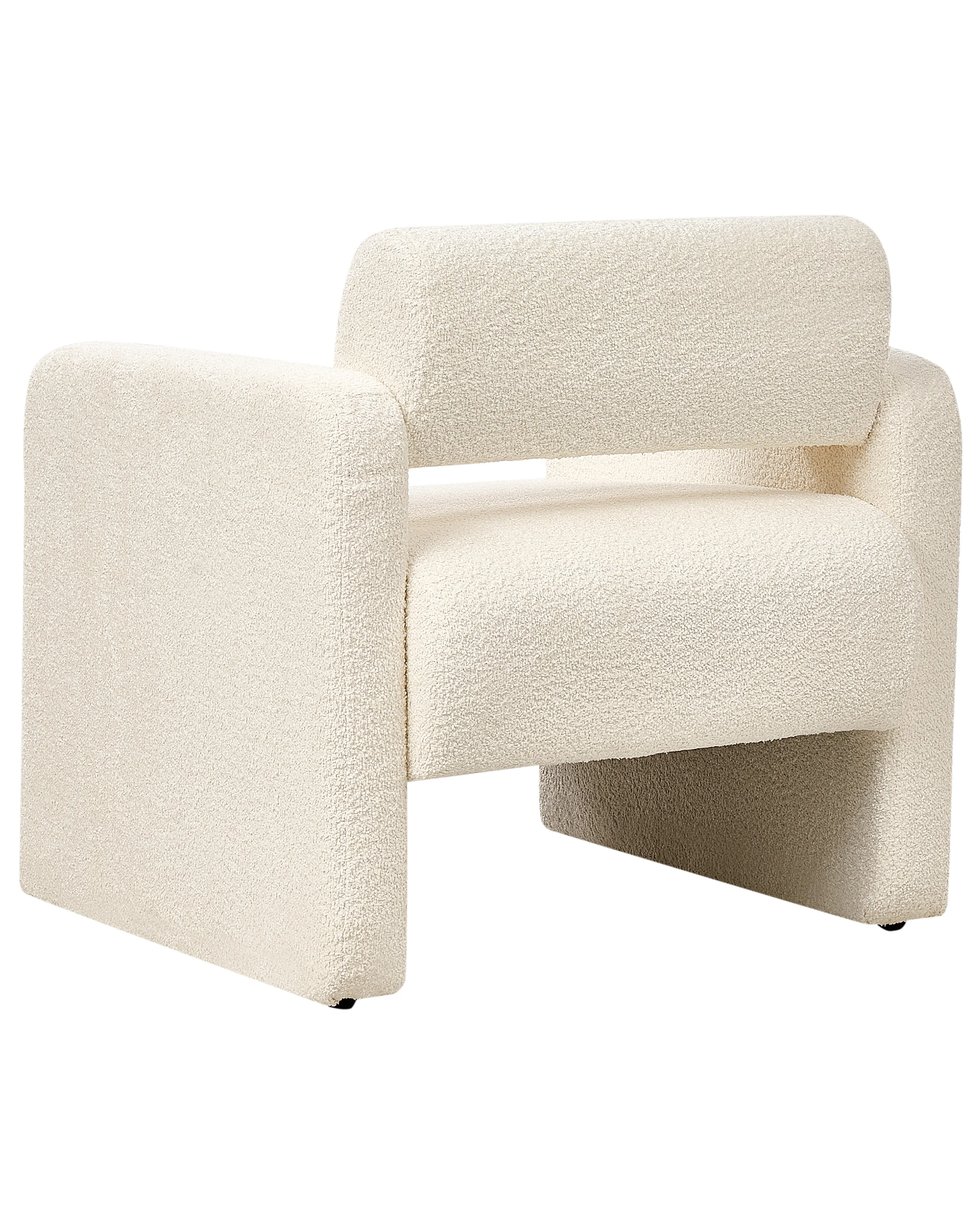 Fauteuil HALLSBERG Bouclé Gebroken wit
