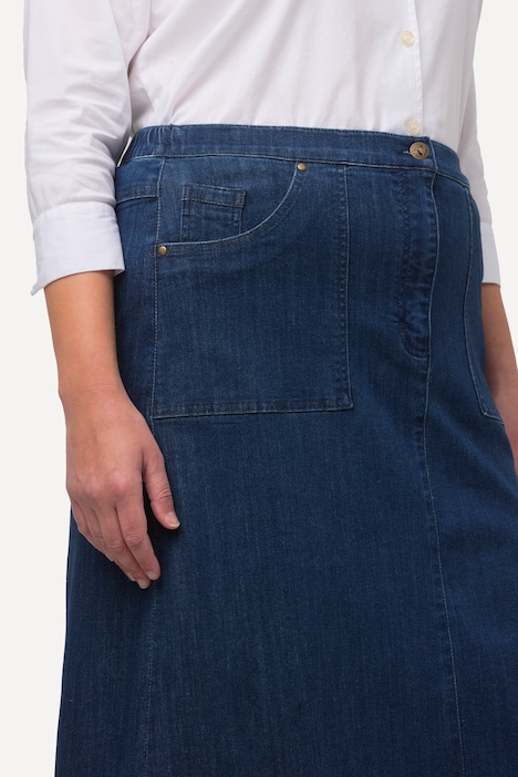 Jeansrock, A-Linie, Taschen, Stretchkomfort