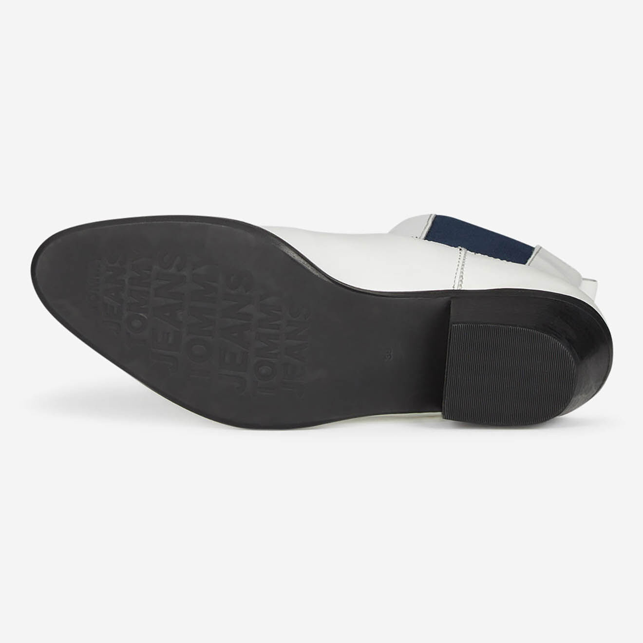 Tommy Hilfiger Santiags en Cuir Elastique Coporate blanches