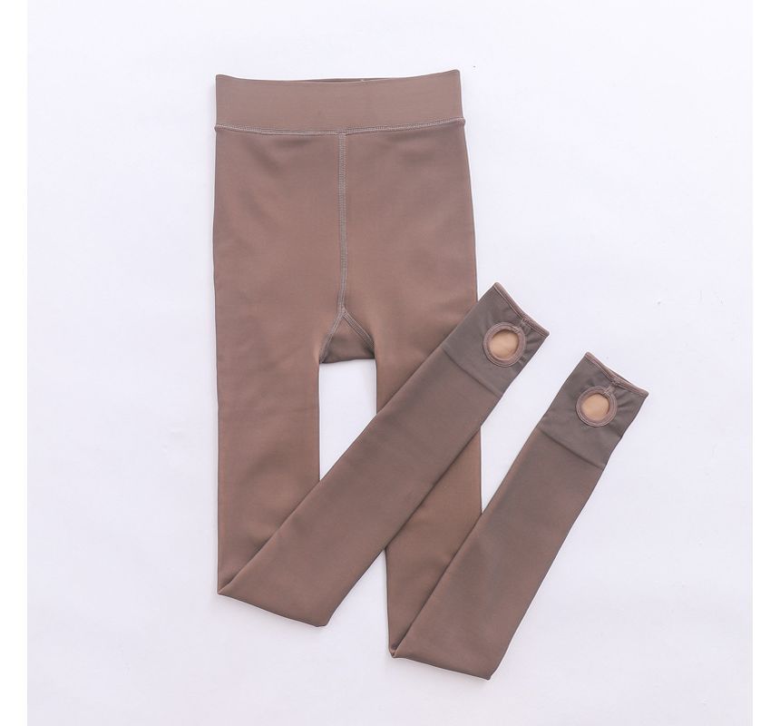 Huasha - Effen panty met fleecevoering