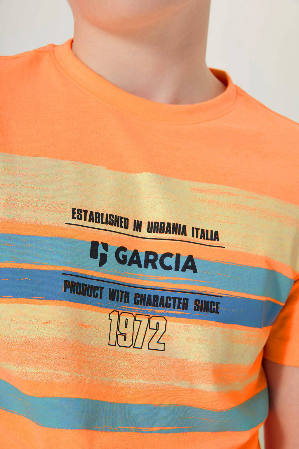 Garcia T-shirt met printopdruk oranje